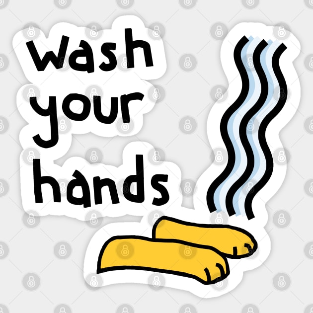 Wash Your Hands Funny Graphic Sticker by ellenhenryart